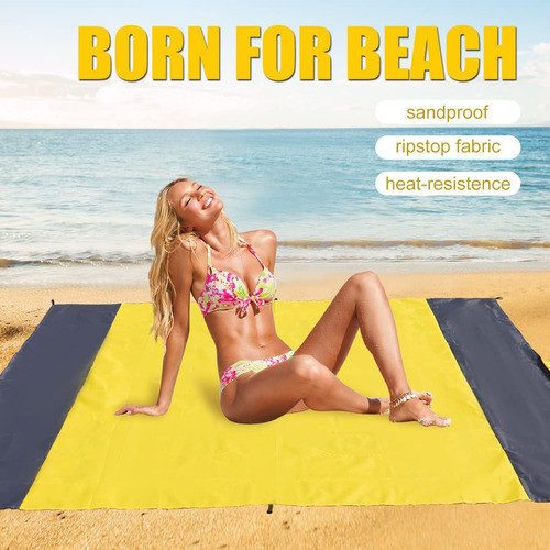 Manta Playa Lavable Impermeable 4-7 Personas 210x200cm 1