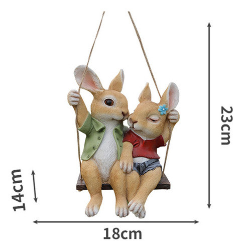 R Jardim Estátuas De Quintal Decoração Coelhos Amante 1