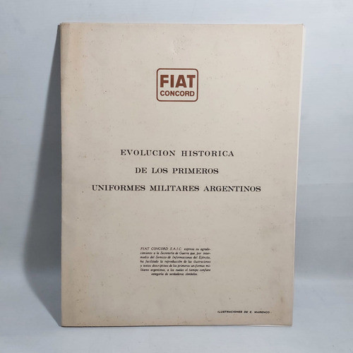 Antiguas Láminas Fiat Concord E. Marenco Uniformes Mag 63119 0
