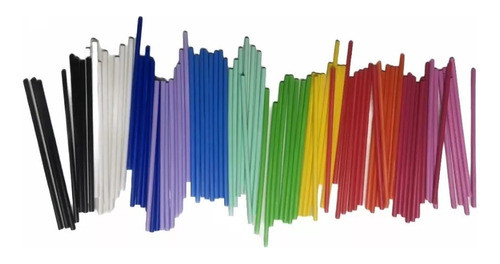 40 Pajita Sorbetes Plástico 0