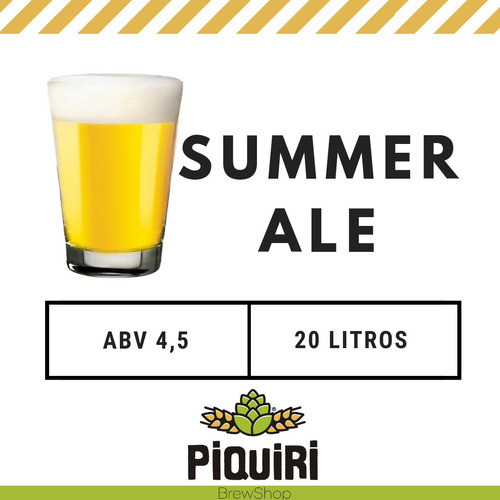 Kit Receitas Cerveja Artesanal 20l Summer Ale 0