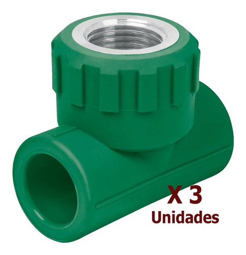 Tee Inserto Hembra 20mm X 1/2 Termofusión X 3 Unidades - Aym 1