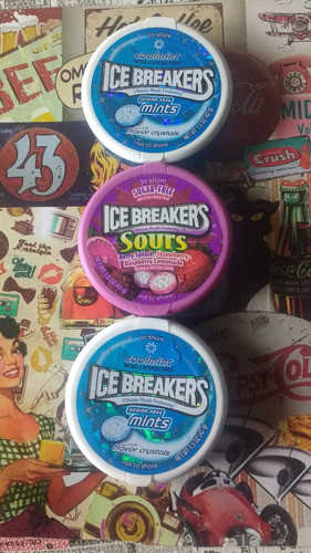 Cajas Ice Breakers Sours/mints Vacias//coleccionables/belgr 0
