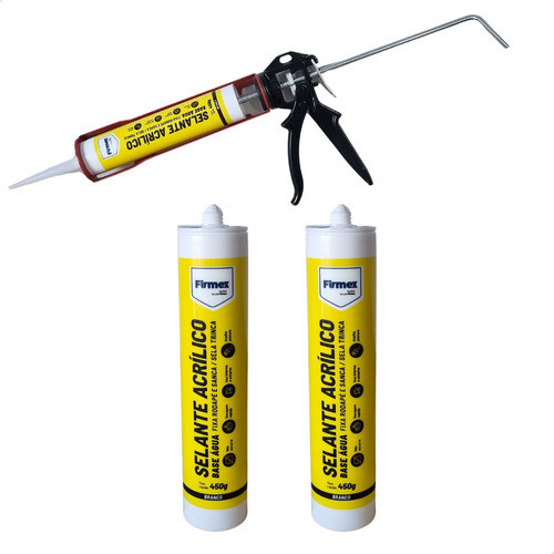 Kit 2 Selante Acrílico Base Água 450g Firmex E Aplicador 0