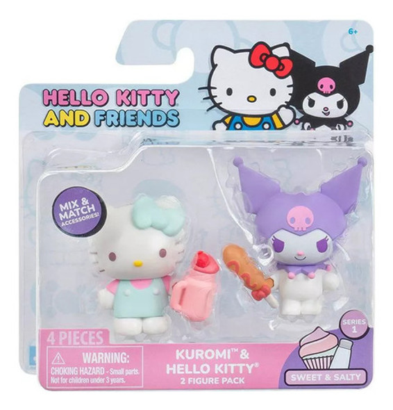 Pack Dúo Figuras Hello Kitty Y Kuromi Jazwares 0