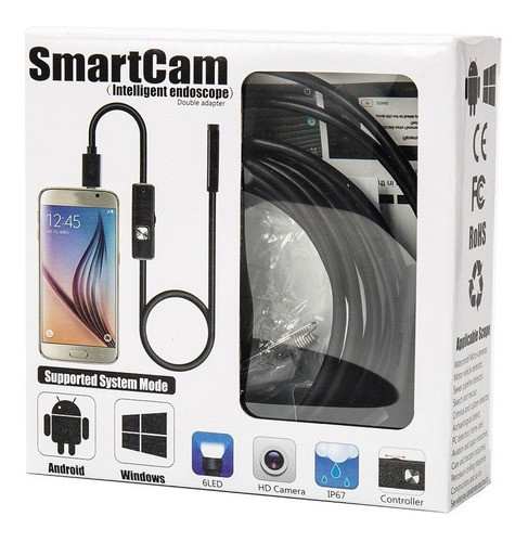 Endoscopio Boroscopio Cable 10mts 7mm , Sumergible, Luz Led 0