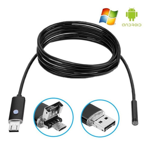 Endoscopio Boroscopio Cable 10mts 7mm , Sumergible, Luz Led 1
