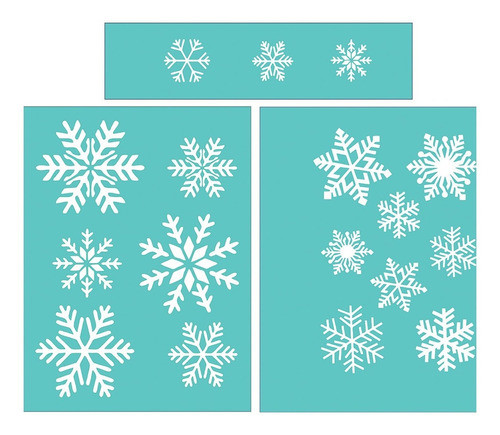 Stencil Navidad Laura Craft Copos De Nieve 0