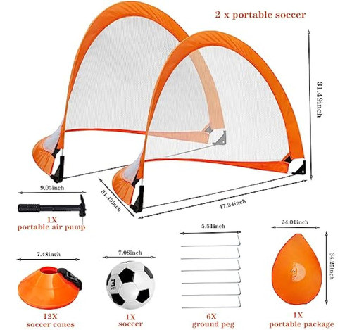 Juego De Porterías De Fútbol Desplegables, 2 De 4 1