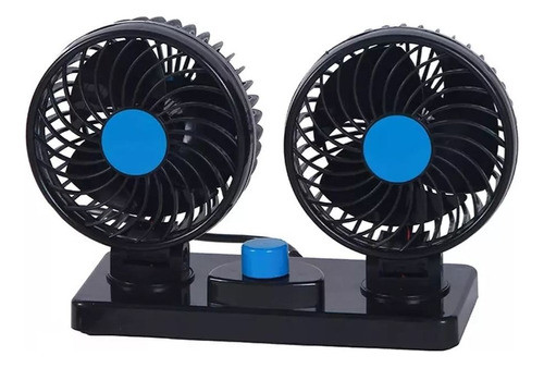 Ventilador Doble Para Auto 12v Rotacion 360 Grados 0