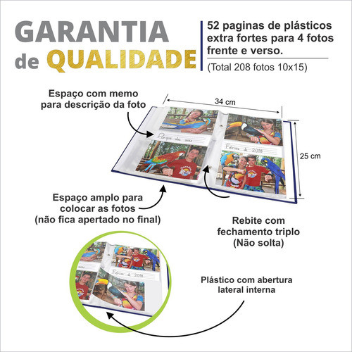 Album 10x15 208 Fotos Bebê Menina Urso Rosa Novidades 1