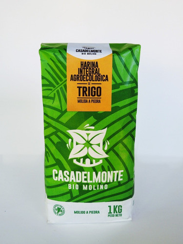 Harina Integral Agroecologica Molida A Piedra X 5kg Fina 0