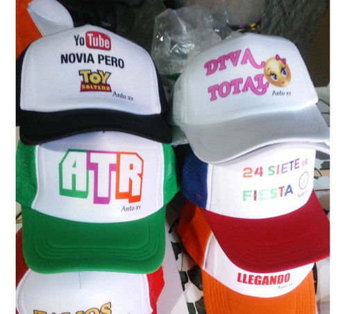 Gorras Trucker Sublimadas Fiestas Logos Frases Souvenir 1