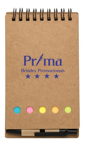 50 Bloco Anotações Ecológico Personalizado + Caneta 0