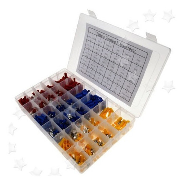 Nuevo 720pcs Aislados Cables Eléctricos Terminales Crimp Con 0