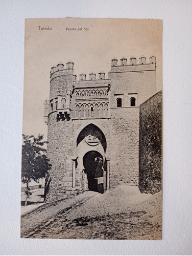 Tarjeta Postal Antigua Toledo. Puerta Del Sol 0