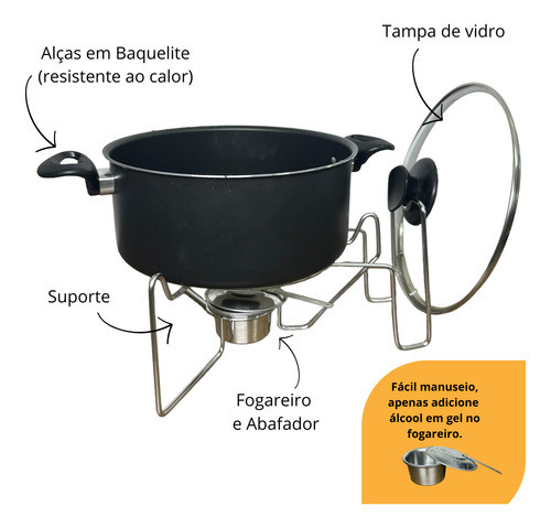 Rechaud Para Sopas Caldos Antiadente 5 Lt Festa Buffet 1