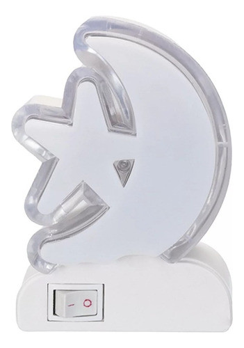 Mini Abajur De Tomada Mini Luminária Led Lua Estrela Bivolt 0