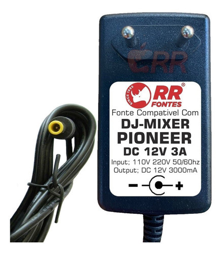 Fonte 12v Para Mixer Dj Controladora Pioneer Ddj-rr Ddjrr 0