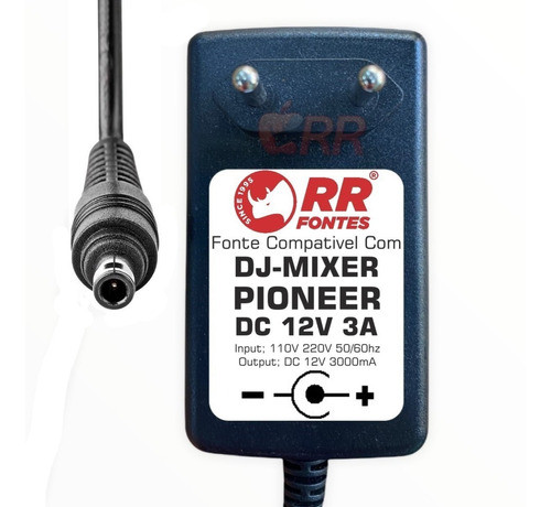Fonte 12v Para Mixer Dj Controladora Pioneer Ddj-rr Ddjrr 1
