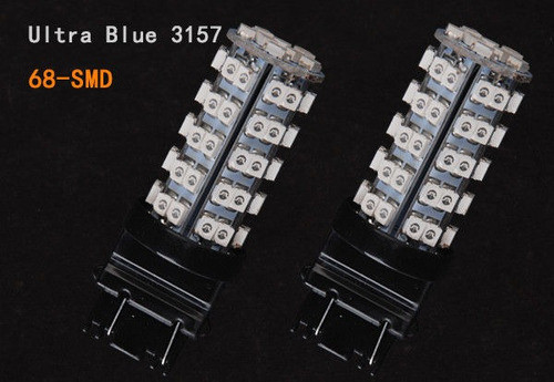 10 X Ultra Azul 3157 3156 68 Smd Led Trasera Freno Parada Ap 1