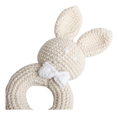 Sonajero Conejo Crochet 100% Algodón Bebe Amiguris 0