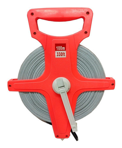 Cinta Metrica Agrimensor Con Manivela Plegable 100 Metros 0