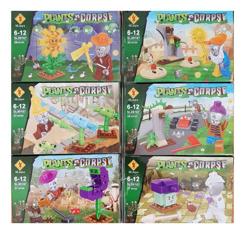 Bloques Para Armar Plantas Vs Zombies Pack X6 217pz Sl89167 0