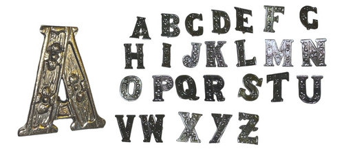 Letras De Alpaca Para Rastra Culero Cinto Tirador Artesano 0