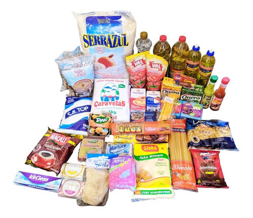 Cesta Básica Grande Completa Com 20 Itens Atacado Promoção 0