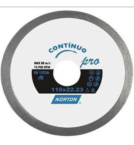 Disco Diamantado Porcelanato  Norton Profesional  230mm - Yn 0