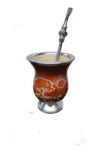 Kit Cuia Bomba + 3kg Erva-mate Chimarrao Jogo Natural 3 Pçs 1