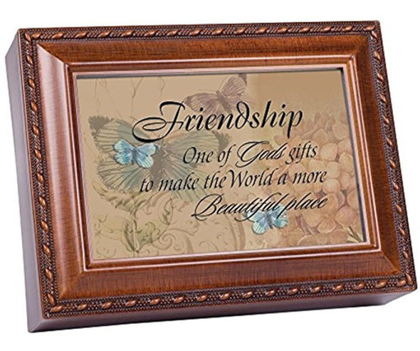 Cottage Garden Friendship Woodgrain Tradicional Music Box Pl 0