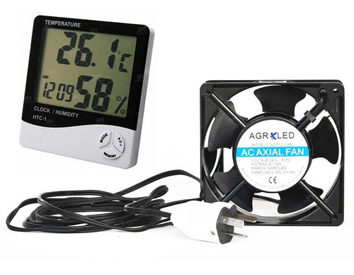 Kit Ventilación Cooler 4 Pulgadas Ruleman Cableado Con Htc 0