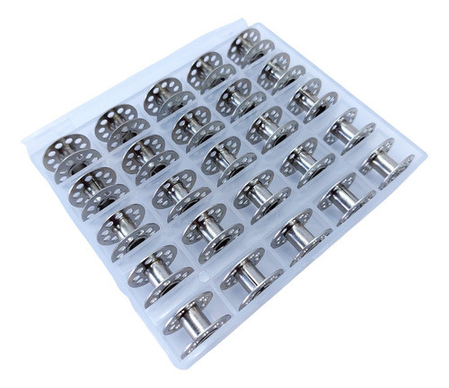 Kit 25 Carreteles Bobina Metal Máquina De Coser Familiar 0