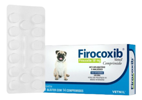 Anti-inflamatório Vetnil Firocoxib 50mg 14 Comp P/cão 0
