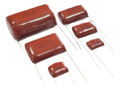 Kit 50 Peças Capacitor Poliester 3k3 X 1600v Passo 10mm 0