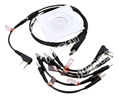 Para Kenwood Motorola Icom Yaesu Baofeng 6 En 1 Usb Programa 0