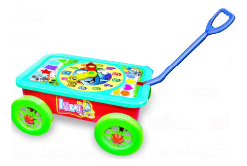Carrito Didactico Vocales Con Reloj Luni Cod 9205 Loony Toys 0