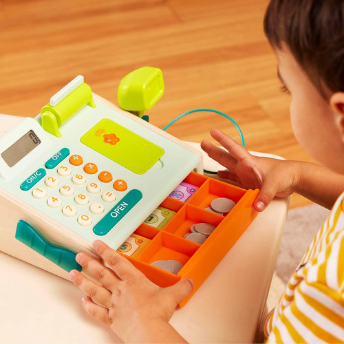 Caja Registradora Niños + Con Dinero Falso Y Calculado 1