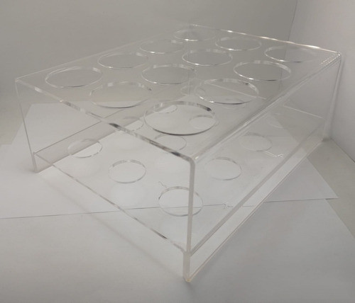 Organizador De Bancada  Acrílico Premium 12 Furos 45mm Diâm 1