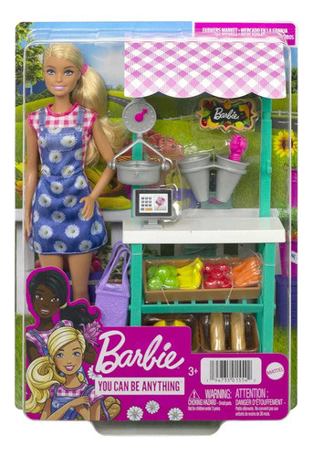Muñeca Barbie Mercado En La Granja Con Accesorios - Lanús 0