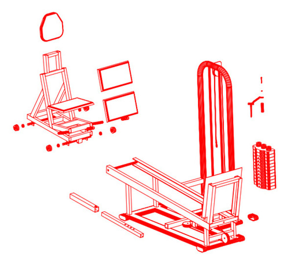 Plano Dibujos De Máquina De Pierna Sentado, Elementos De Gym 1