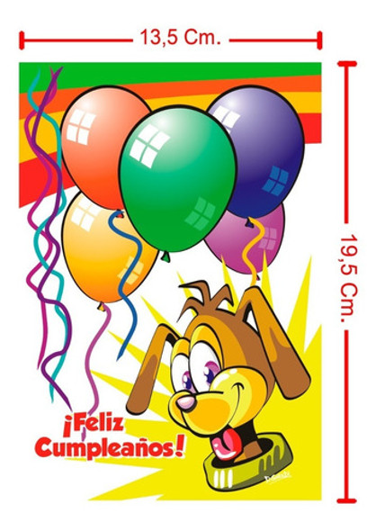 Pack De 2tarjetas De Feliz Cumpleaños Para Niños. Con Sobre 1