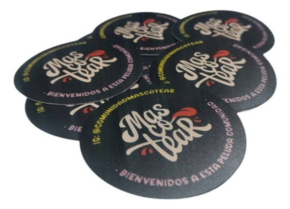 1000 Stickers 5 Cm Vinilo Autoadhesivo Blanco/transparente 0