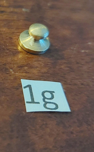 Peso 1g Em Latão  Balança Antiga Novo Tenho Outros Tamanhos 0