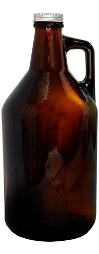 Botella De Vidrio Growler De Cerveza 1,9 Litros Con Tapa 0
