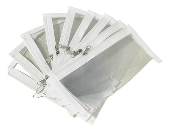 Kit 10 Necessaire Em Plástico Cristal Transparente 0