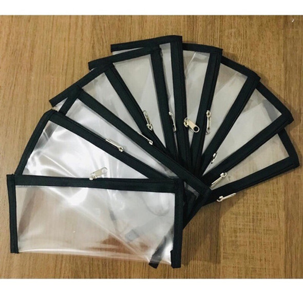 Kit 10 Necessaire Em Plástico Cristal Transparente 1