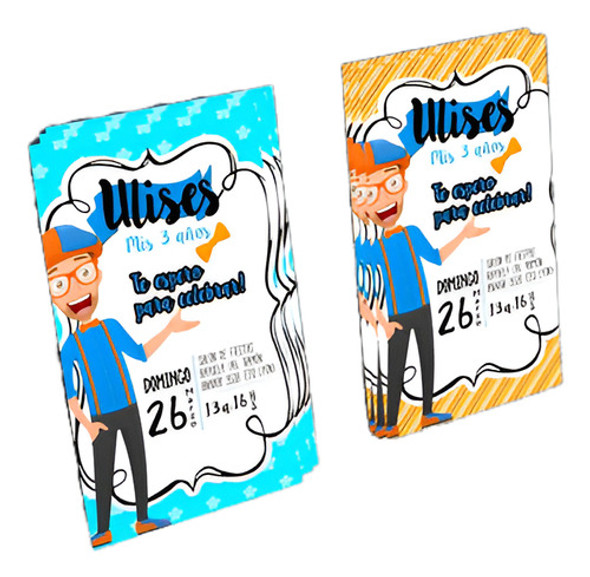 Blippie Tarjeta Cumple Infantil Impresa 10x14cm X10 U 0